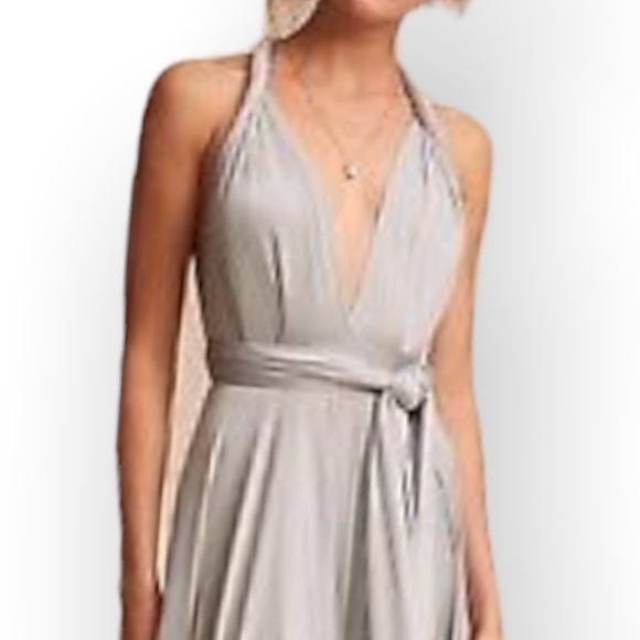 ๐HP New Twobirds BHLDN Ginger Convertible B / Fits 14 - 24 Lt Gray Silver Maxi - Picture 14 of 14